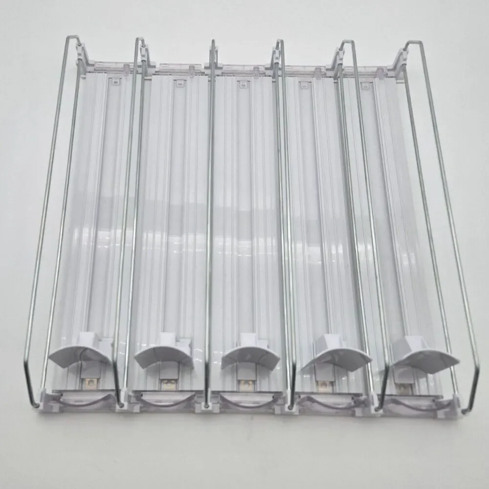 5-Row Spring Loaded Soda Can Dispenser / Refrigerator Beverage Organizer - As-Is